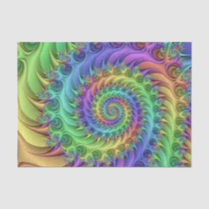 Papier Mousseline Motif spiral coloré Conception d'impression