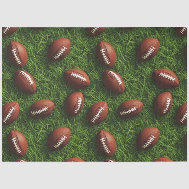 Papier Mousseline Motif sportif américain de football (Recto)