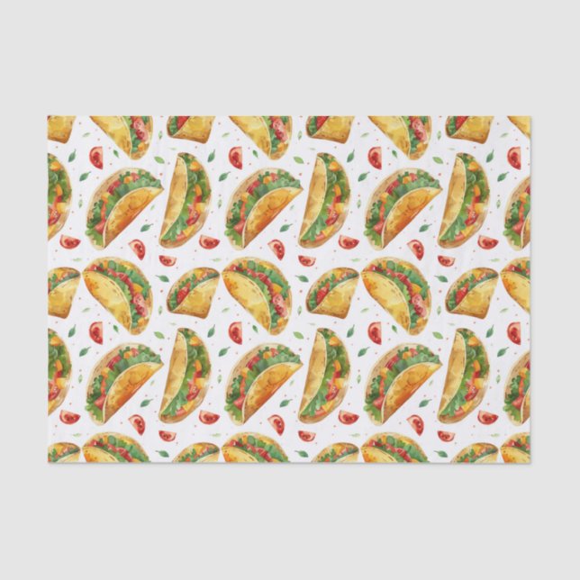 Papier Mousseline Motif Taco (Recto)