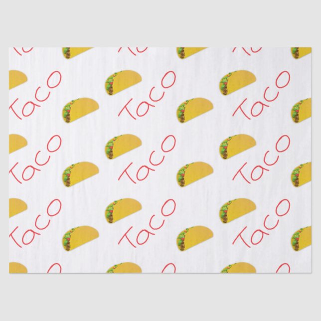 Papier Mousseline motif Taco le (Recto)