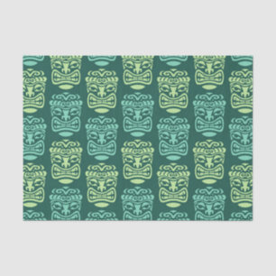 Papier Mousseline Motif Tiki moderne du milieu du siècle rétro