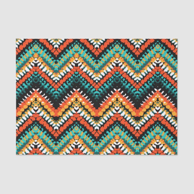 Papier Mousseline Motif tribal indigène ethnique audacieux (Recto)