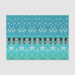 Papier Mousseline Motif tribal vintage Crâne de taureau d'art en tec