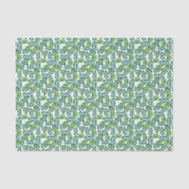 Papier Mousseline Motif tropical de feuille (Recto)