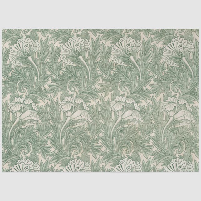 Papier Mousseline Motif Tulip (par William Morris) (Recto)