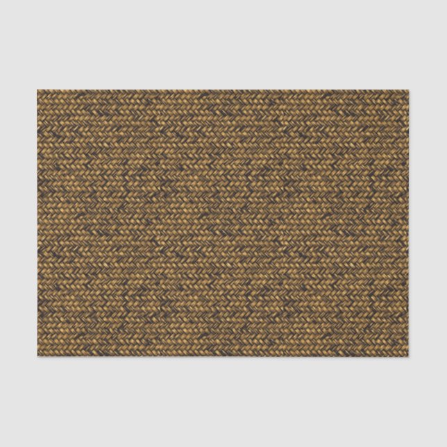 Papier Mousseline Motif Twill en rotin naturel (Recto)