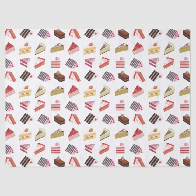 Papier Mousseline Motif Variété Cute Cake (Recto)