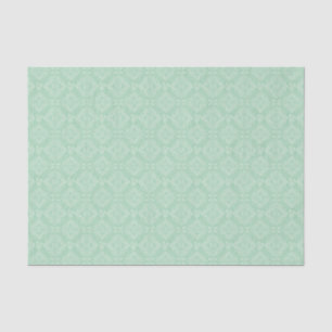 Papier Mousseline Motif vert de damassé