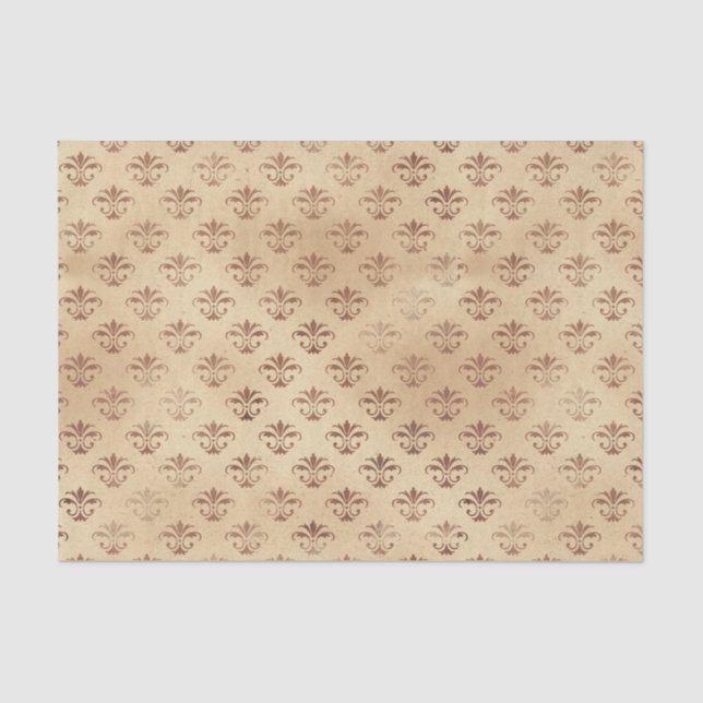 Papier Mousseline Motif vintage Filigree (Recto)