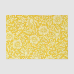 Papier Mousseline Motif vintage, Mallow Jaune