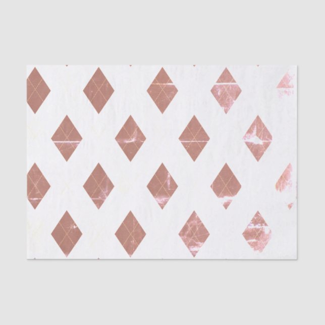 Papier Mousseline Motifs Arlequin Distressed Beige Blanc Abstrait (Recto)