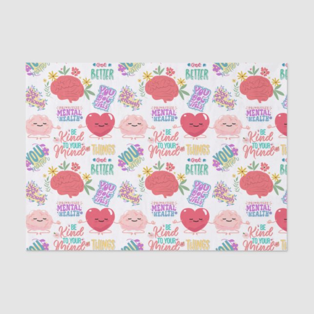 Papier Mousseline Motivation de la santé mentale (Recto)