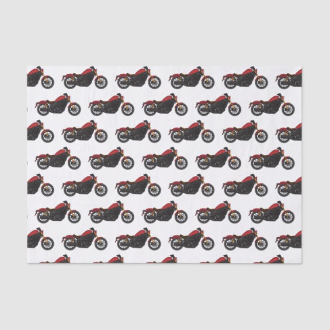 Papier Mousseline moto de style croiseur cool (Recto)