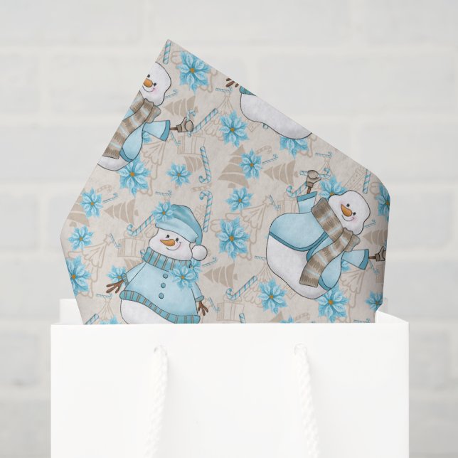 Papier Mousseline Motoneige de Noël Motoneige de fête (Sac cadeau)