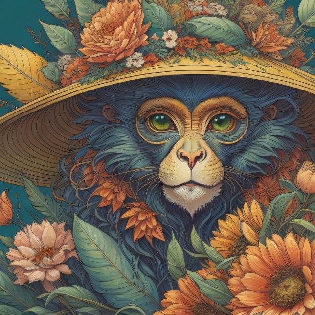 Papier Mousseline Mousseline Flower Hat Monkey chimp v7 Tissue paper (Créateur téléchargé)