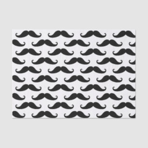 Papier Mousseline Moustache noire et blanche de guidon d'amusement