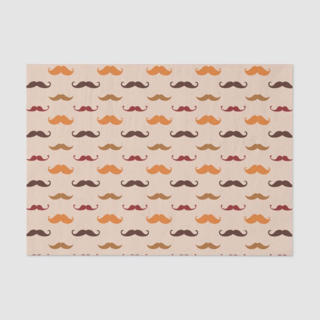 Papier Mousseline Moustaches colorées (Recto)