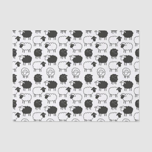 Papier Mousseline Moutons (Recto)