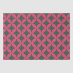 Papier Mousseline Moyenne Du Siècle Géométrique Rétro Moderne Rose C