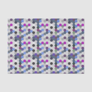 Papier Mousseline Multi Hexagons violet sans fil