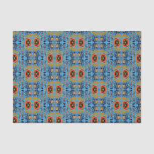 Papier Mousseline Multicolor art populaire estonien motif floral