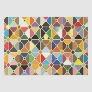 Papier Mousseline Multicolore geometric patterns with octagon shapes