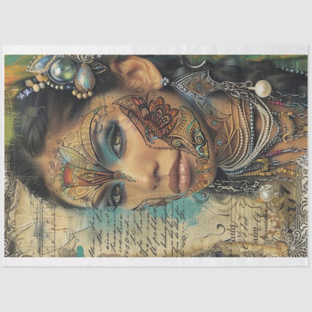 Papier Mousseline Multicultural Women of Beauty Series Decoupage (Recto)