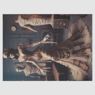 Papier Mousseline Mummy Queen Steampunk Découpage gothique victorien