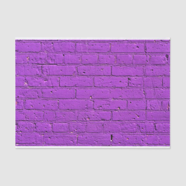 Papier Mousseline Mur en brique violet peint (Recto)