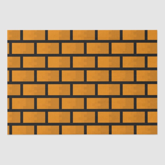 Papier Mousseline Mur en briques 8 bits (Recto)