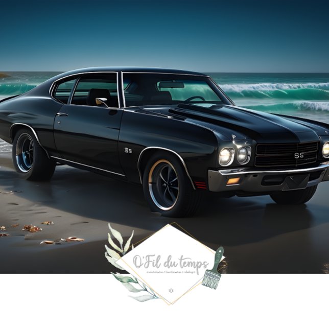 Papier Mousseline Muscle Car - Chevelle - Plage avant de découpage (Créateur téléchargé)