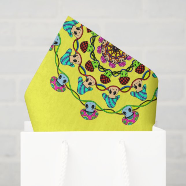 Papier Mousseline mushroom madness  (Sac cadeau)