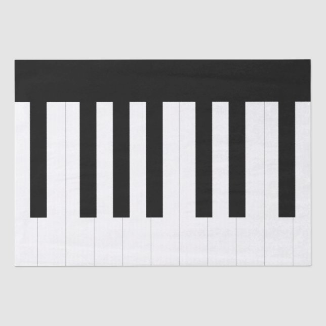 Papier Mousseline Music Lover Instrument de musique piano clavier (Recto)