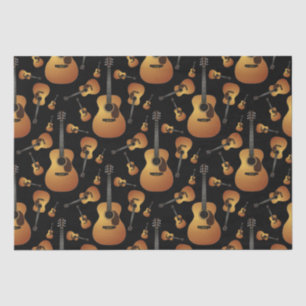 Papier Mousseline Musicien de guitare acoustique professeur de musiq