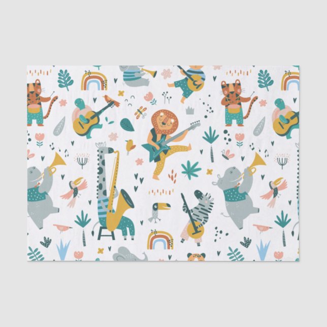 Papier Mousseline Musique cool (Recto)