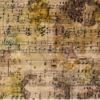 Musique Floral Grunge Decoupage Botanique