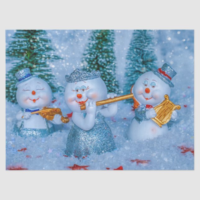Papier Mousseline musique neige papier de tissu (Recto)