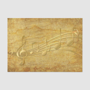 Papier Mousseline Musique Notes Papier Vintage