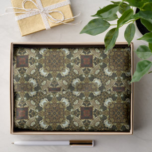 Papier Mousseline MVB Rich Bronze Or Motif Design