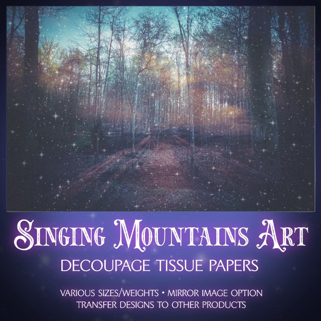 Papier Mousseline mystérieuse forêt enchantée d'Ethérée (Créateur téléchargé)