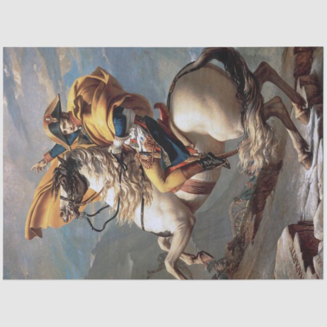 Papier Mousseline Napoléon Traversant les Alpes, Jacques-Louis David (Recto)