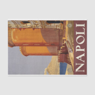 Papier Mousseline Napoli Travel Poster Decoupage Tissu Papier