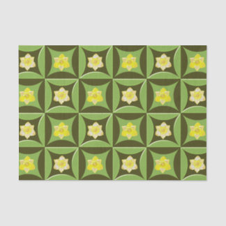 Papier Mousseline Narcisse dans le trou dans la porte de la grange