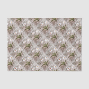 Papier Mousseline Narcisse Sur Marbre