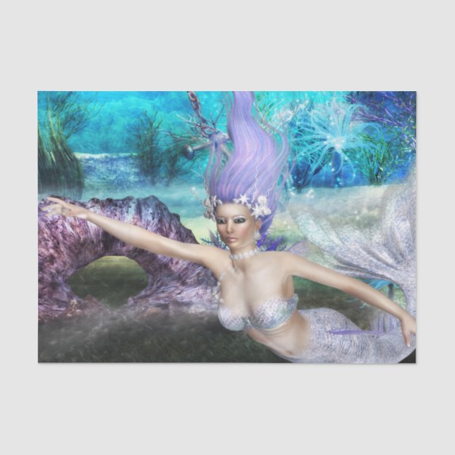 Papier Mousseline Natation de sirène (Recto)