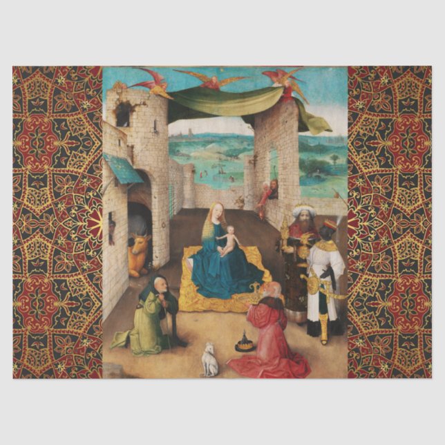 Papier Mousseline NATIVITÉ, ADORATION DE MAGI par BOSCH Christmas (Recto)