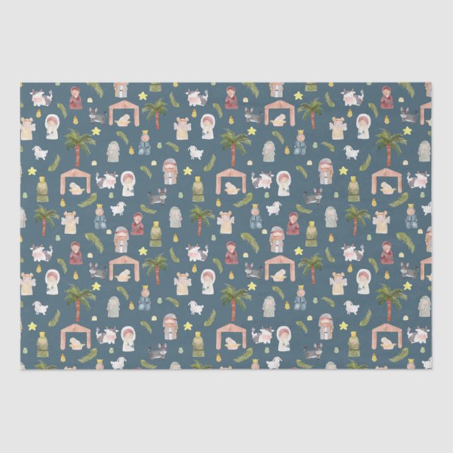 Papier Mousseline Nativité Noël (Recto)