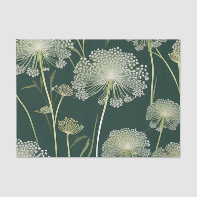 Papier Mousseline Nature Motif de dentelle de la reine Anne (Recto)