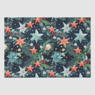 Papier Mousseline Nautical Coastal Noël Starfish Tissu Papier papier