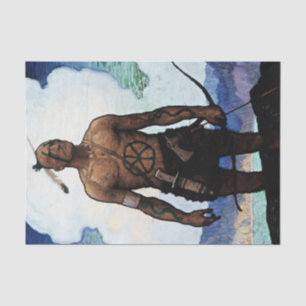 Papier Mousseline NC Wyeth Peinture "Dernière des Mohicans"
